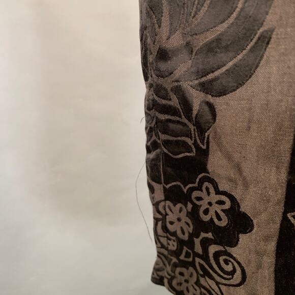 HAIDER ACKERMANN Size M Brown Jacquard Linen Silk Casual Pants - Picture 6 of 7